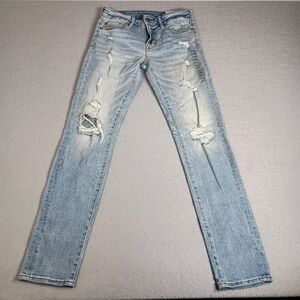 NWT American Eagle Mens 30x34 Next Level Airflex Skinny Destroyed Jeans